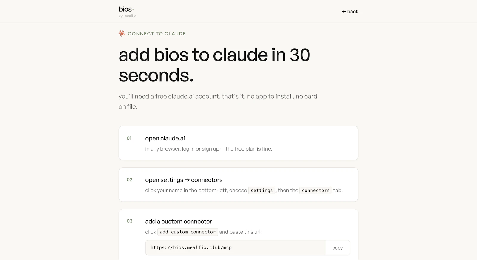 bios — just tell it what you ate screenshot 3
