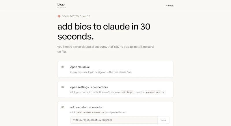 bios — just tell it what you ate screenshot 3