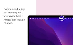 PetBar: A sleeping pet on your menu bar media 2