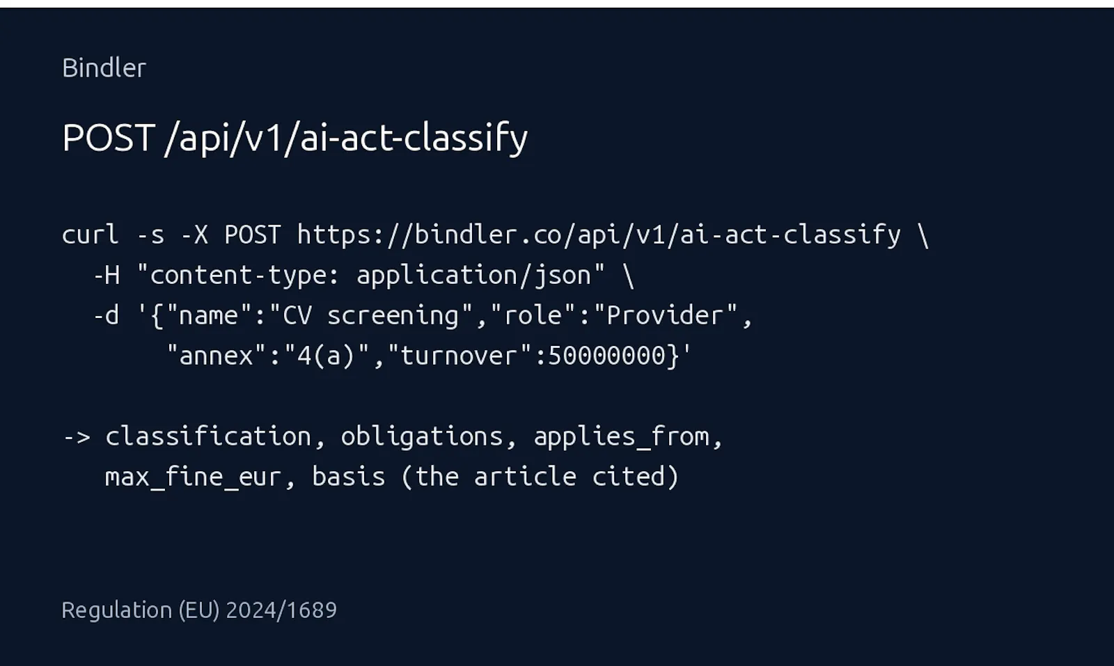 Bindler API screenshot 4
