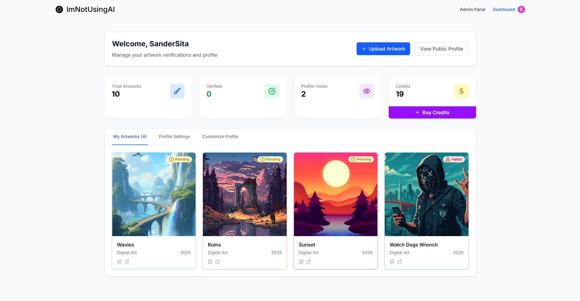 ImNotUsingAI gallery image