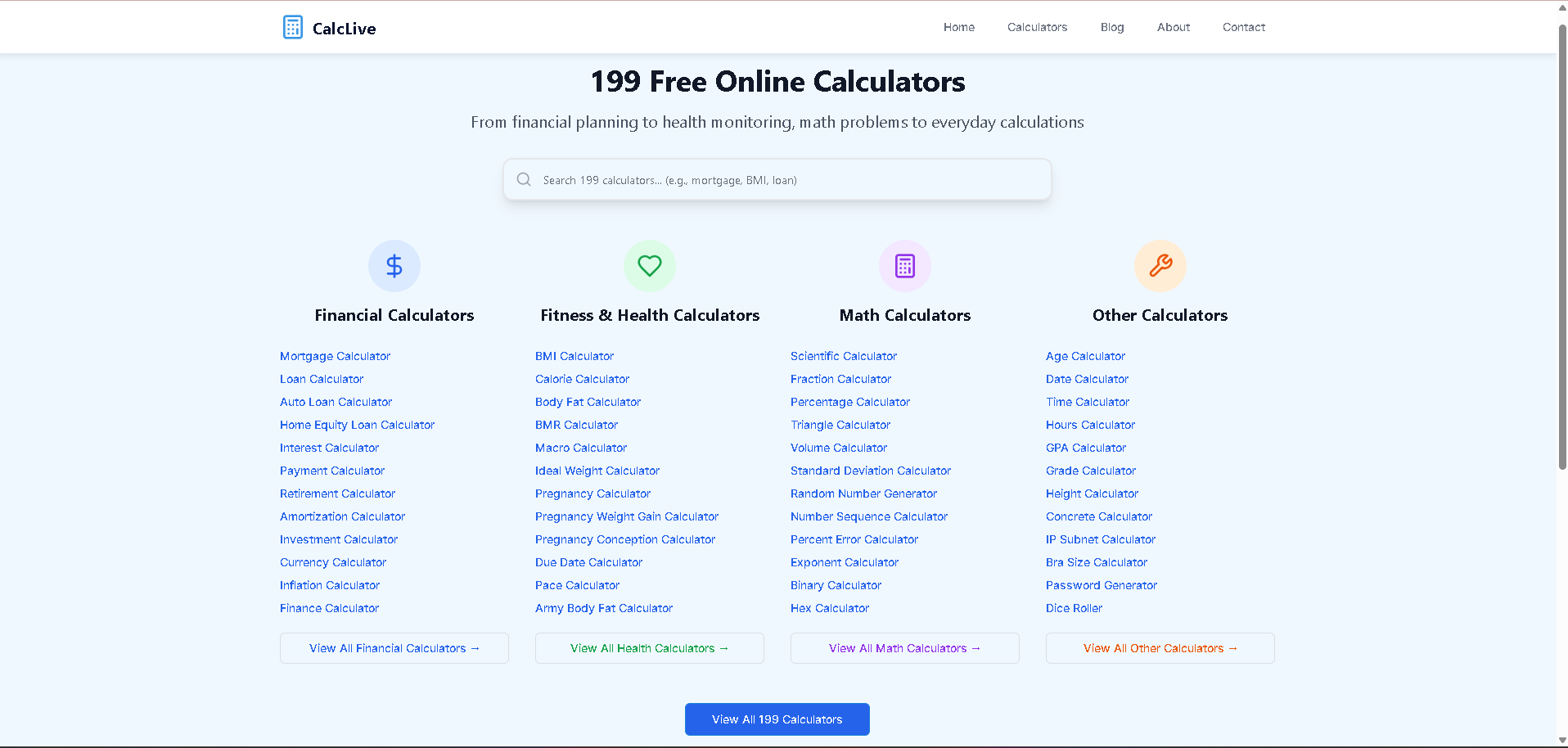 CalcLive - Main screenshot showing features and interface
