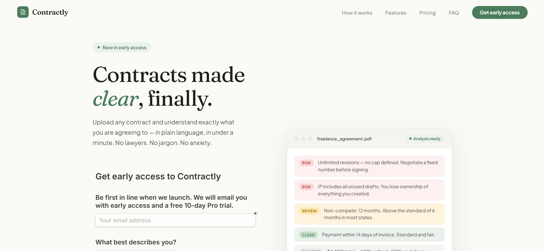 Contractly — Understand Any Contract  - Product Hunt launch logo and brand identity