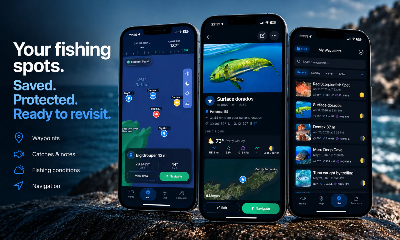 Capta: Fishing GPS, Spots & Waypoints gallery image