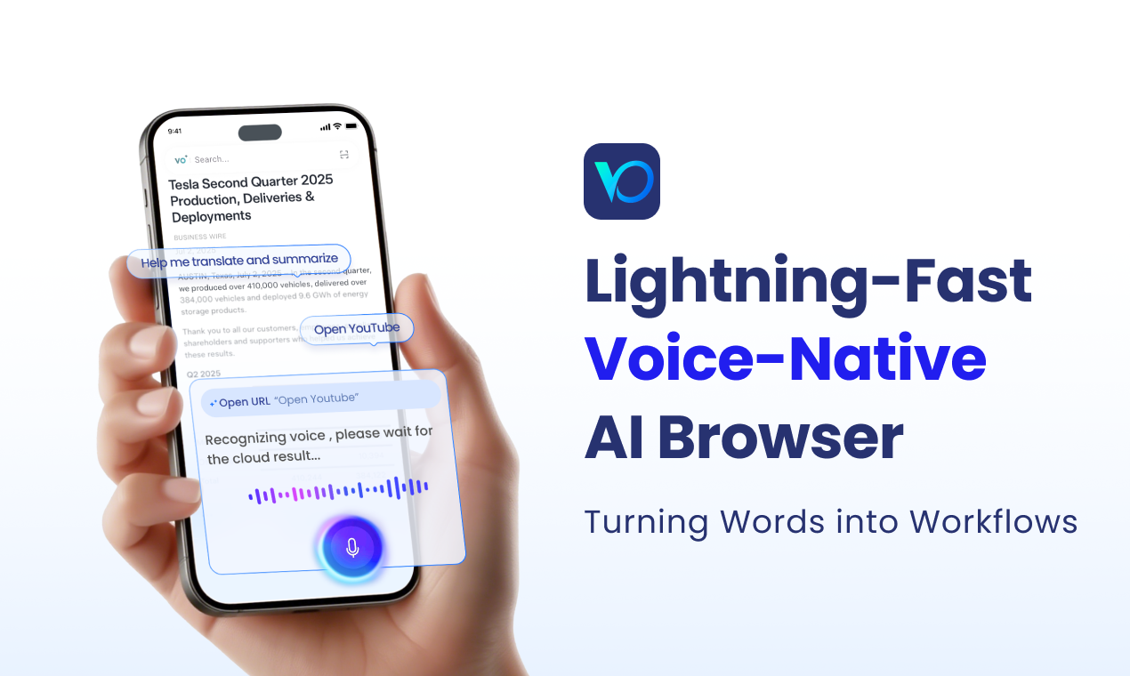 DeepvBrowser - Browser vocale di AI Fast-Fast AI trasformando le parole in flussi di lavoro media 2