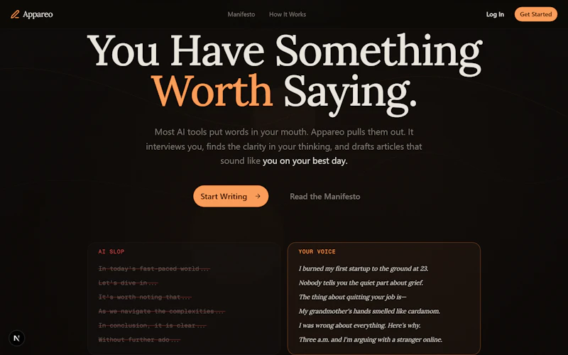 Appareo screenshot 2