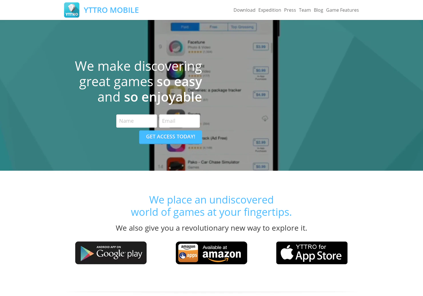 Yttro: Game App Discovery