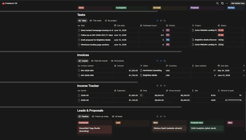 Freelancer OS screenshot 4