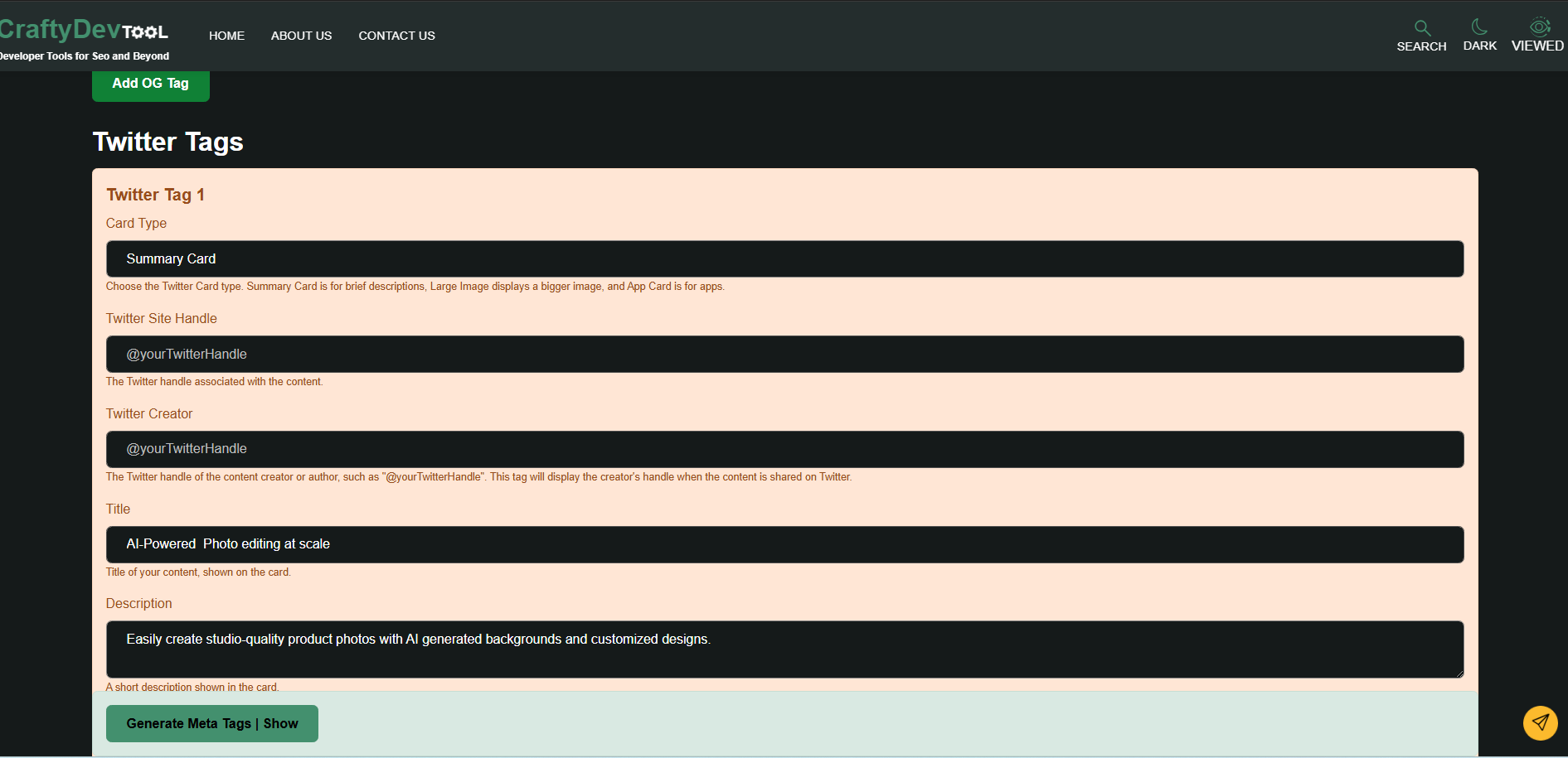 Website Analyse html meta tags generator - Analyse and html meta tags generator media 3