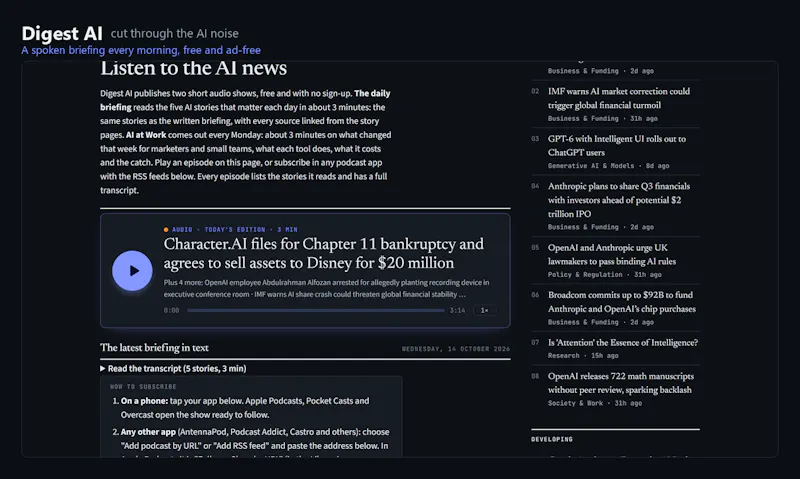 Digest AI screenshot 2