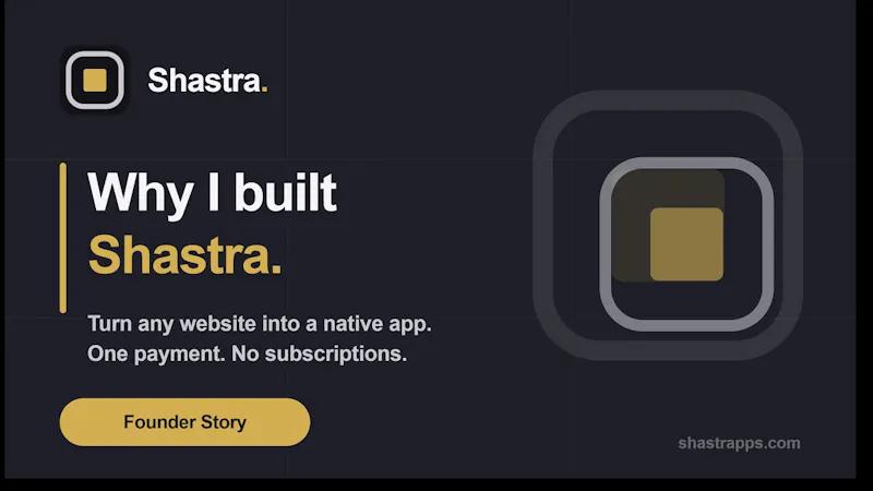 Shastra - Turn websites into mobile apps screenshot 1 (video preview)