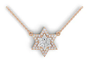 Eternal Star Bezel Diamond Pendant gallery image