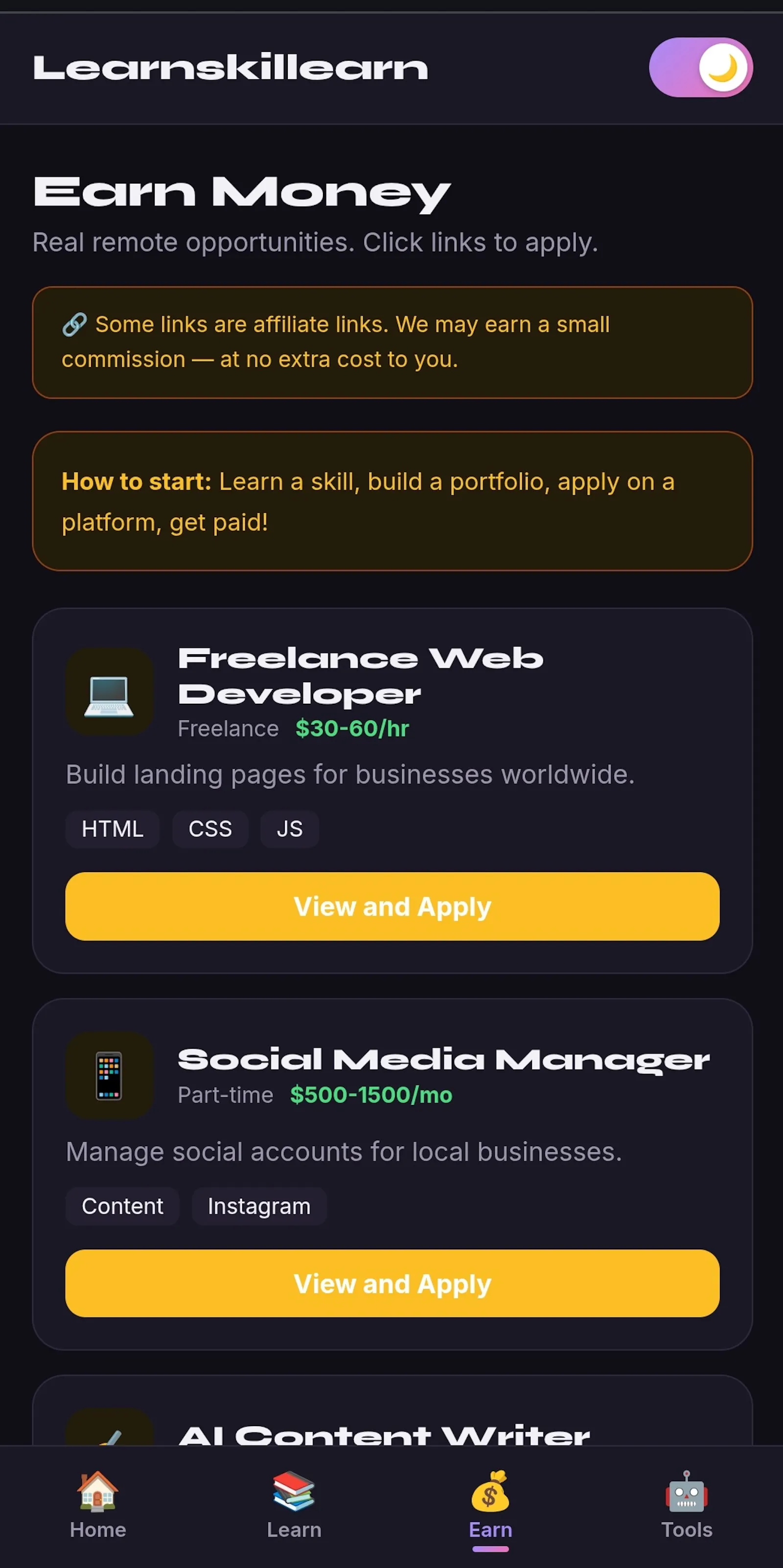 Learnskillearn screenshot 3