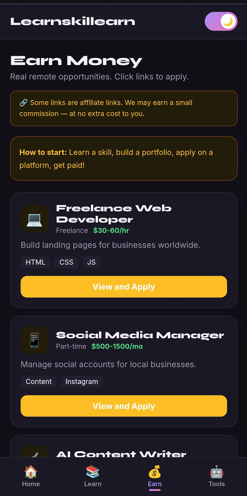 Learnskillearn screenshot 3