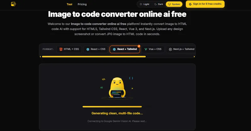 Image to Code screenshot 1