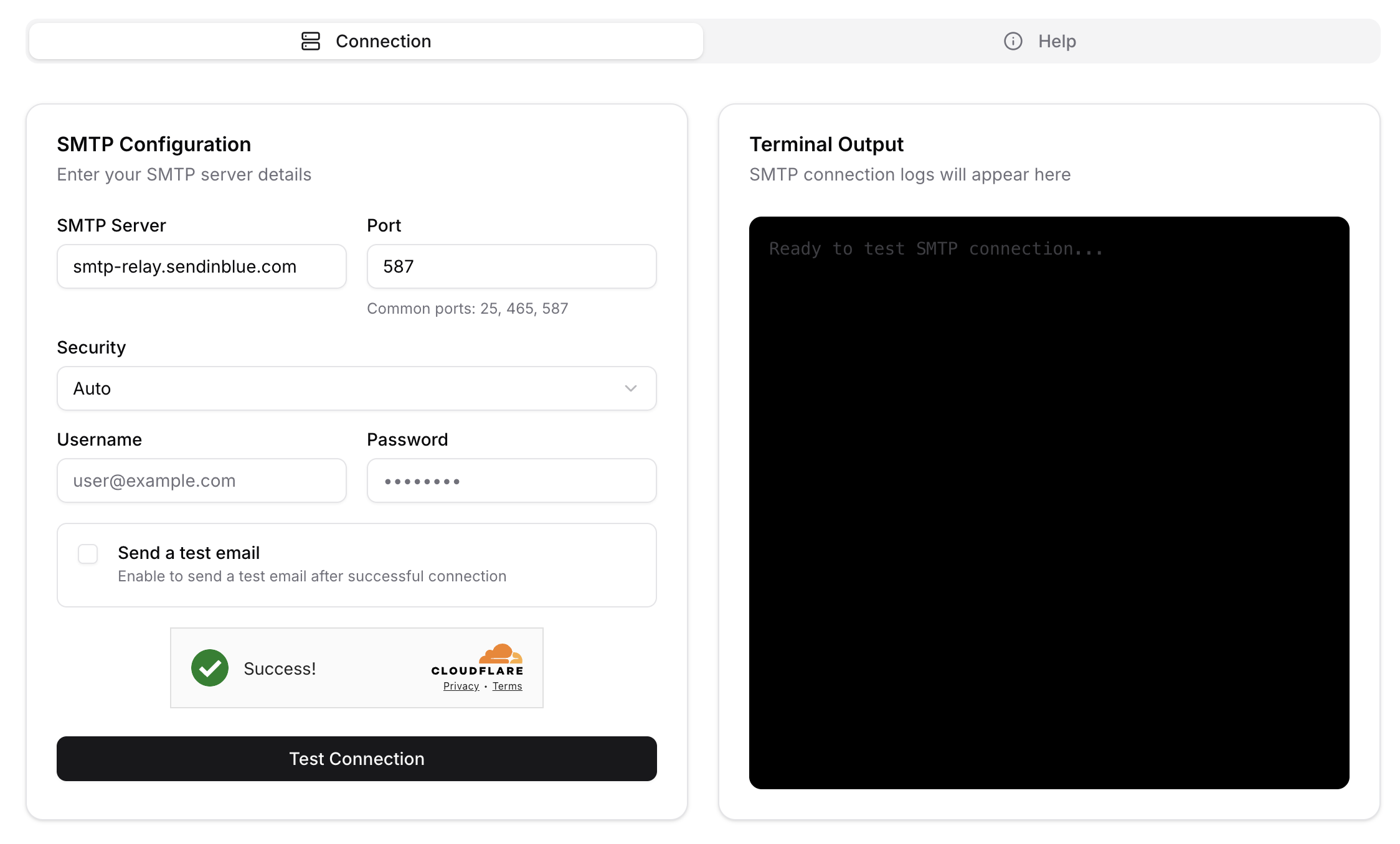 Media SMTP‑Test.com - Ujian pelayan SMTP satu klik dengan log protokol masa nyata 2