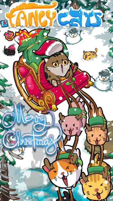 Fancy Cats Christmas Holiday iMessage Stickers
