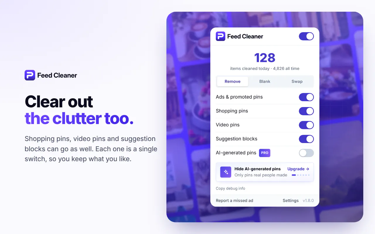 Feed Cleaner for Pinterest gallery image