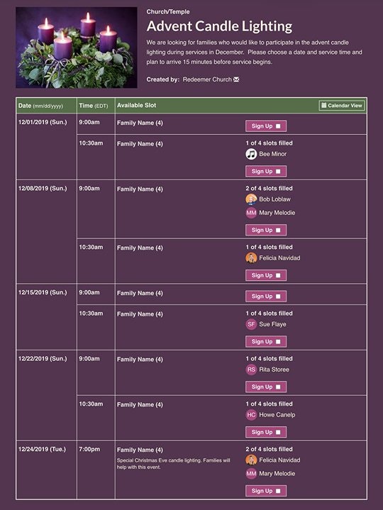 SignUpGenius gallery image