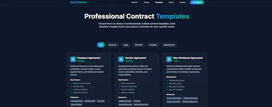 SealTheDeal - AI Contract Generator gallery image