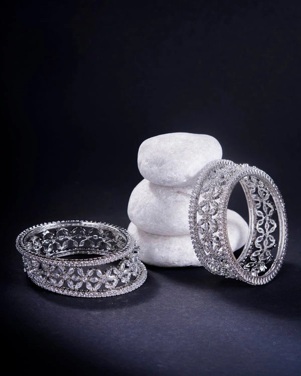 Diamond Frost White Bangles