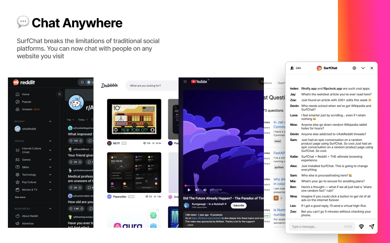 Surfchat - Chatten Sie mit jemandem auf jeder Website Medien 3