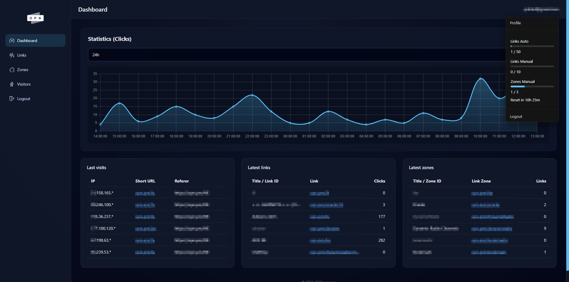 Link Shortener OPN - Screenshot 2 showing product features and functionality