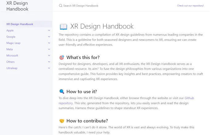 XR Design Handbook gallery image