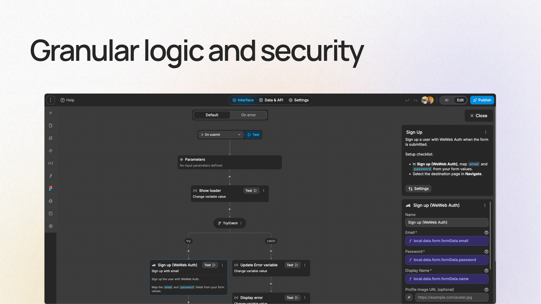 WeWeb 3.0 gallery image