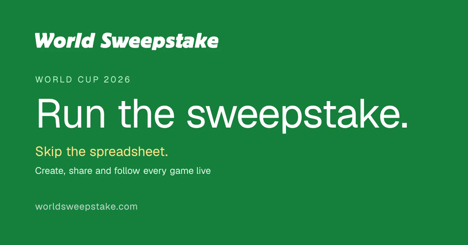 World Sweepstake screenshot 1