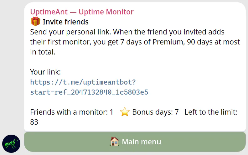UptimeAnt gallery image