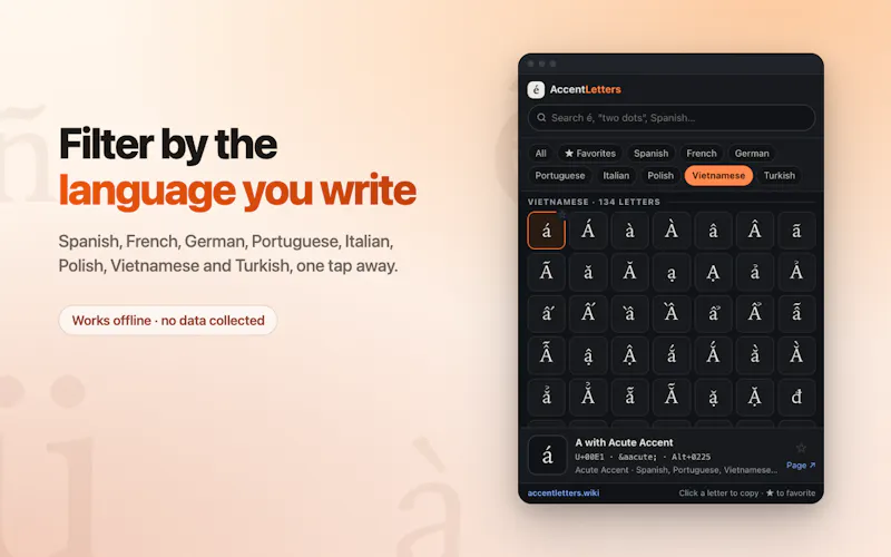 Accent Letters for Chrome screenshot 2