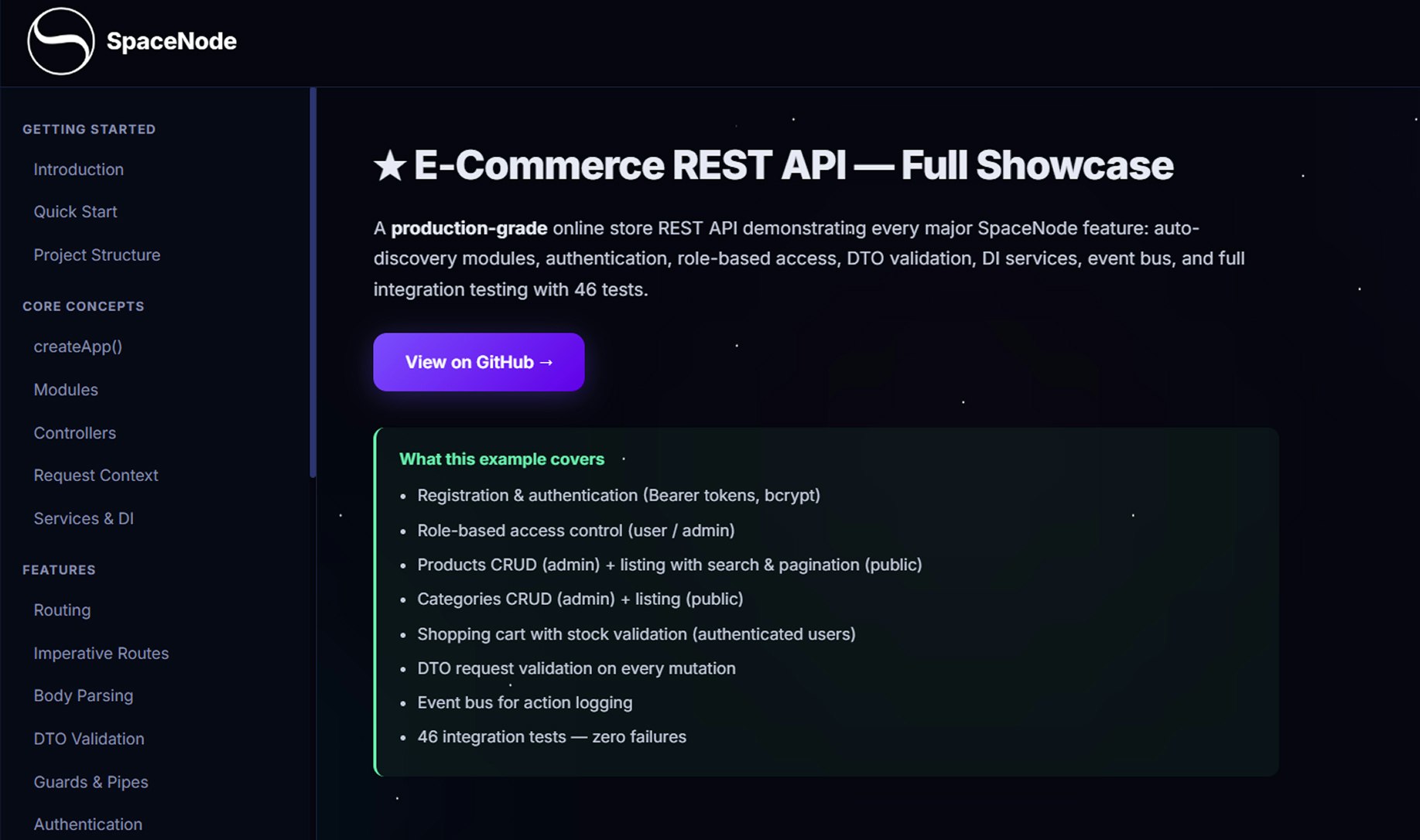 SpaceNode - Screenshot 2 showing product features and functionality