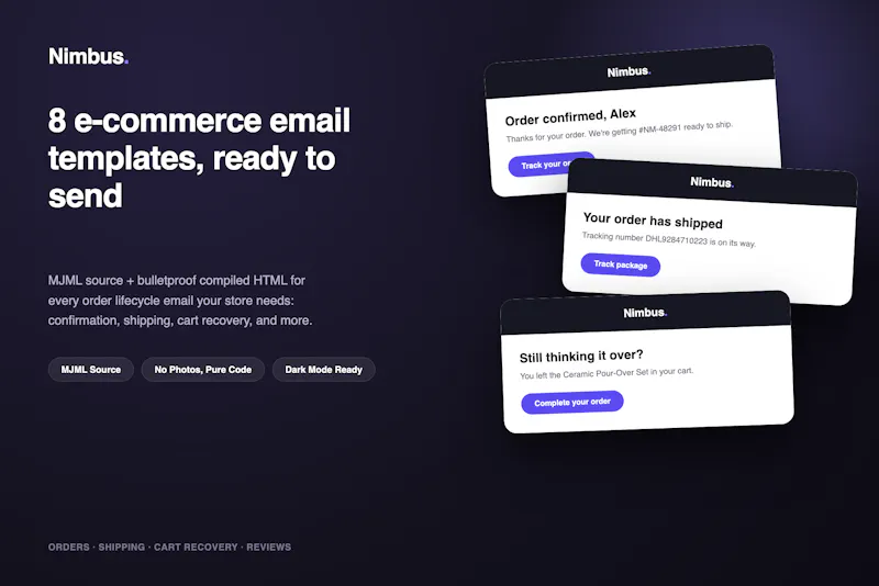 Nimbus: E-Commerce Email Templates screenshot 1