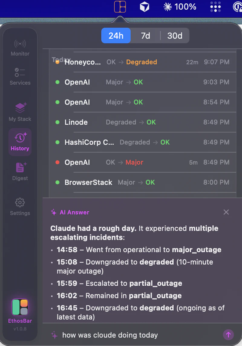 EthosBar screenshot 5