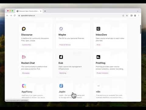 startuptile OpenAlternative-Discover open source alternatives to popular software