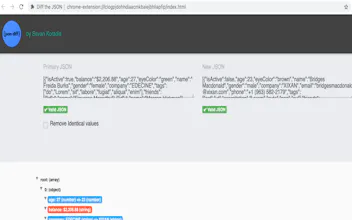 JSON Diff - Chrome Extension gallery image