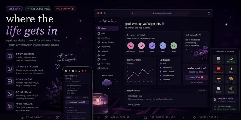 Where the Life Gets In web-app Anxiety  screenshot 1