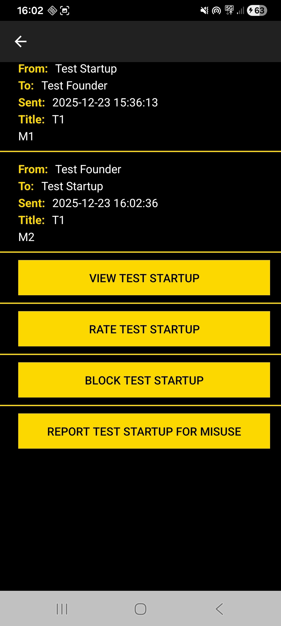 Initium4Founders - Screenshot 2 showing product features and functionality