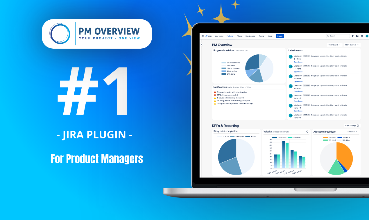 PM ภาพรวม - แผงควบคุม JIRA ชั้นนำสำหรับผู้จัดการผลิตภัณฑ์และเจ้าของผลิตภัณฑ์ media 4