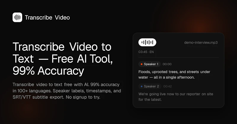 Transcribe Video to Text screenshot 1