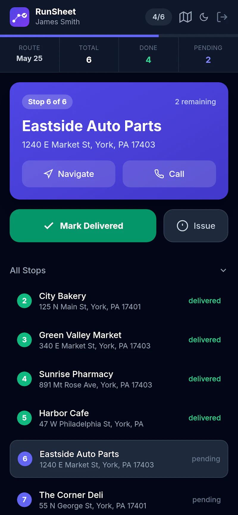 RunSheet screenshot 6