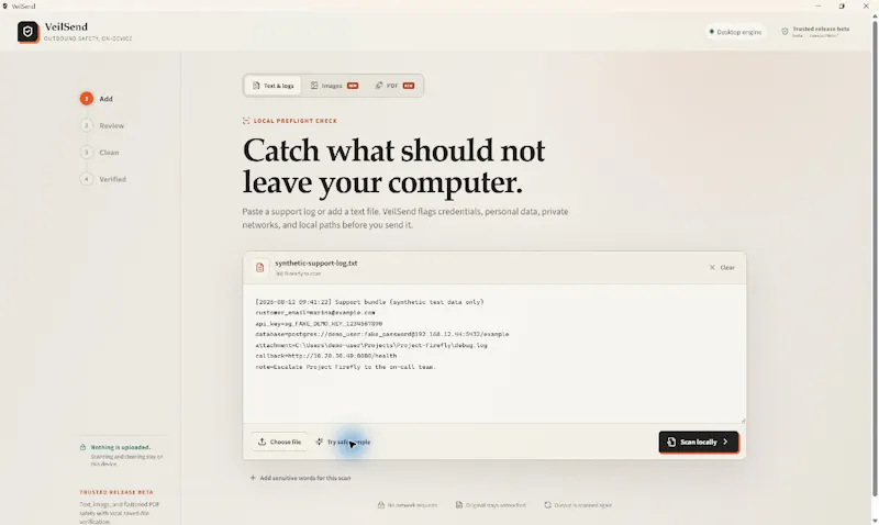 VeilSend screenshot 2