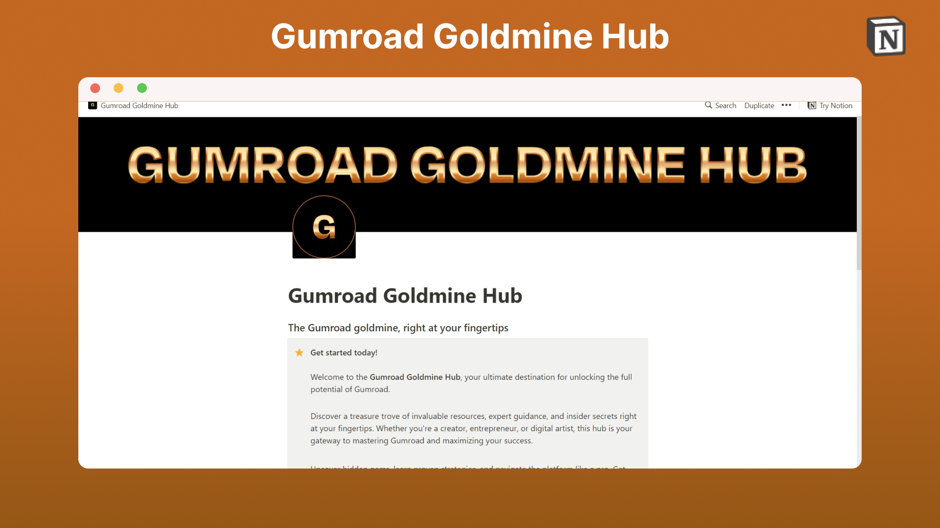 Gumroad Goldmine Hub media 1