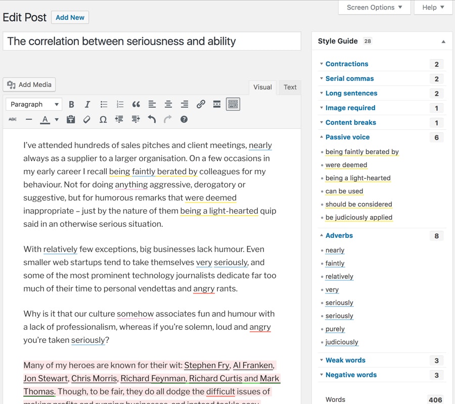 Editorial Style Guide Checker - Editist WordPress Plugin gallery image
