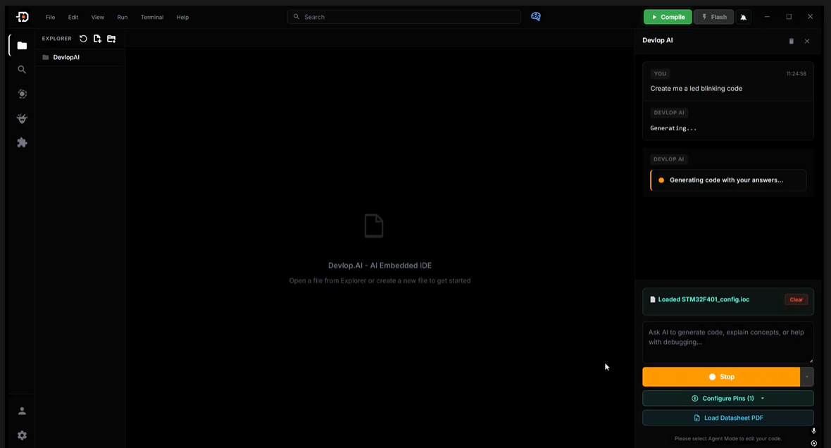 Devlop Ai - Main product screenshot demonstrating key features and user interface