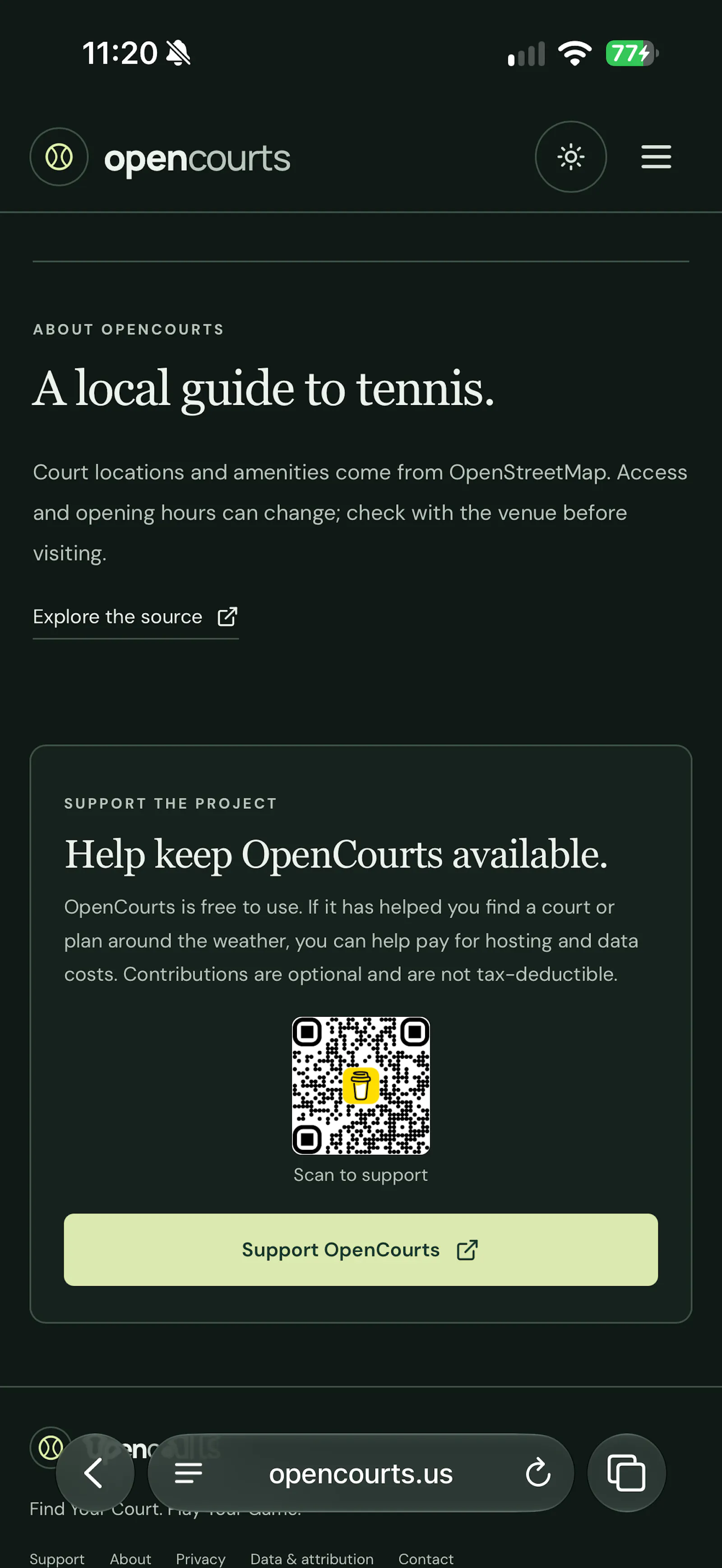 OpenCourts screenshot 2