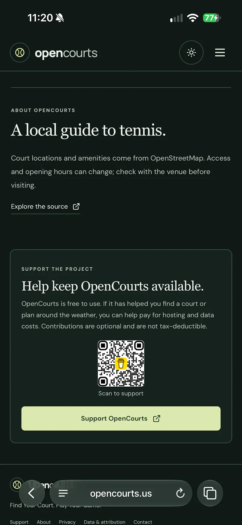 OpenCourts screenshot 2
