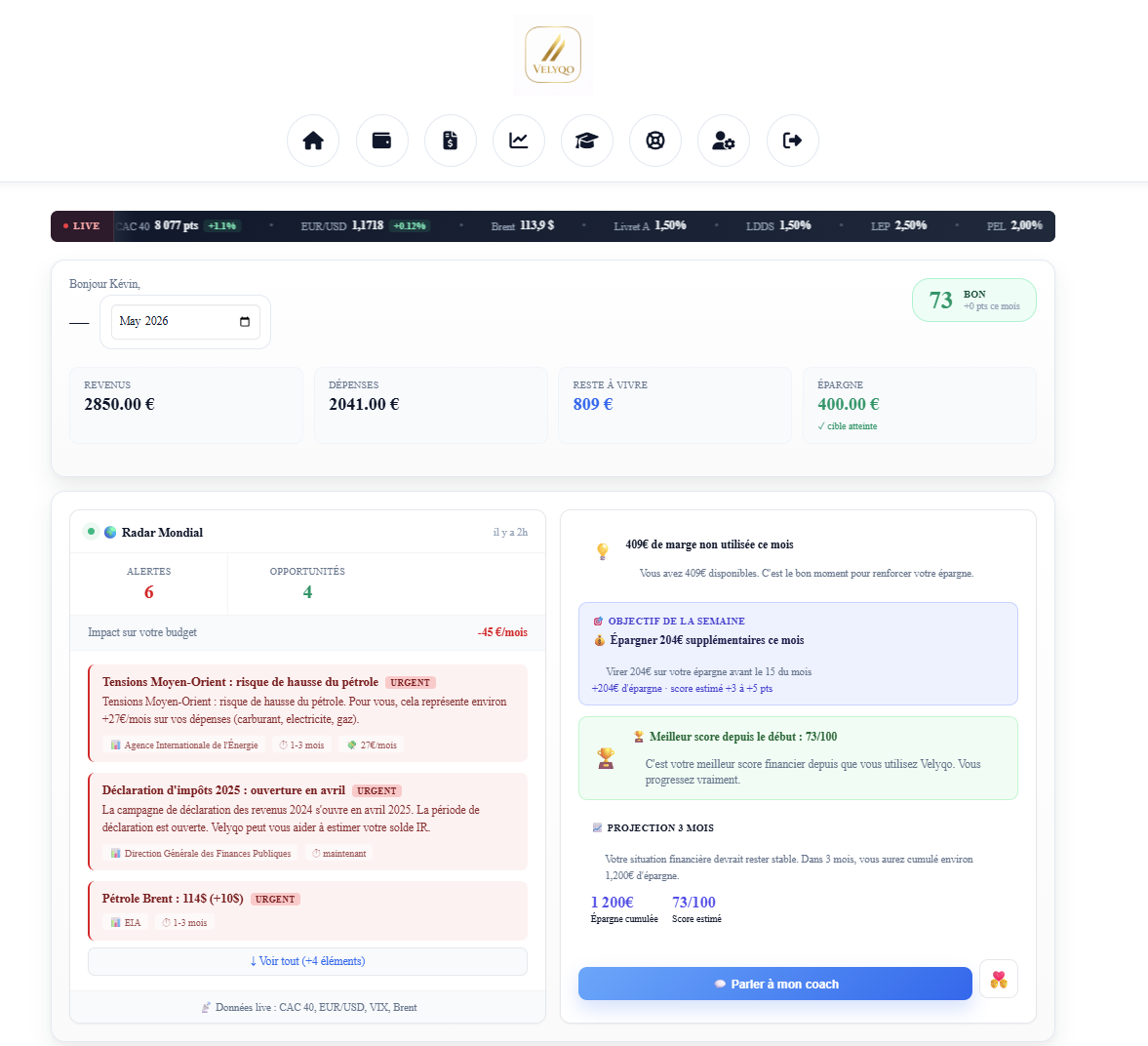 Velyqo — AI financial coach gallery image