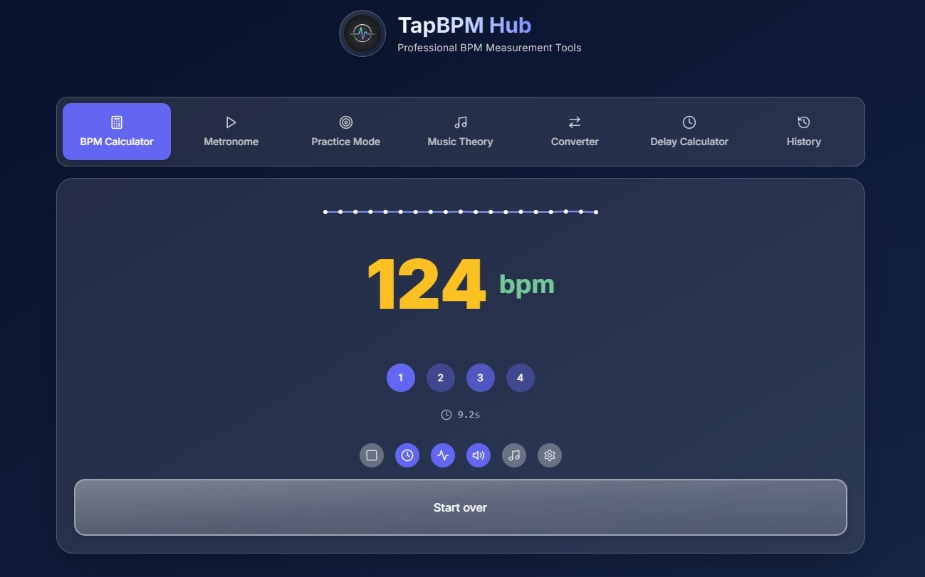 TapBPM Hub — A modern tap tempo toolkit